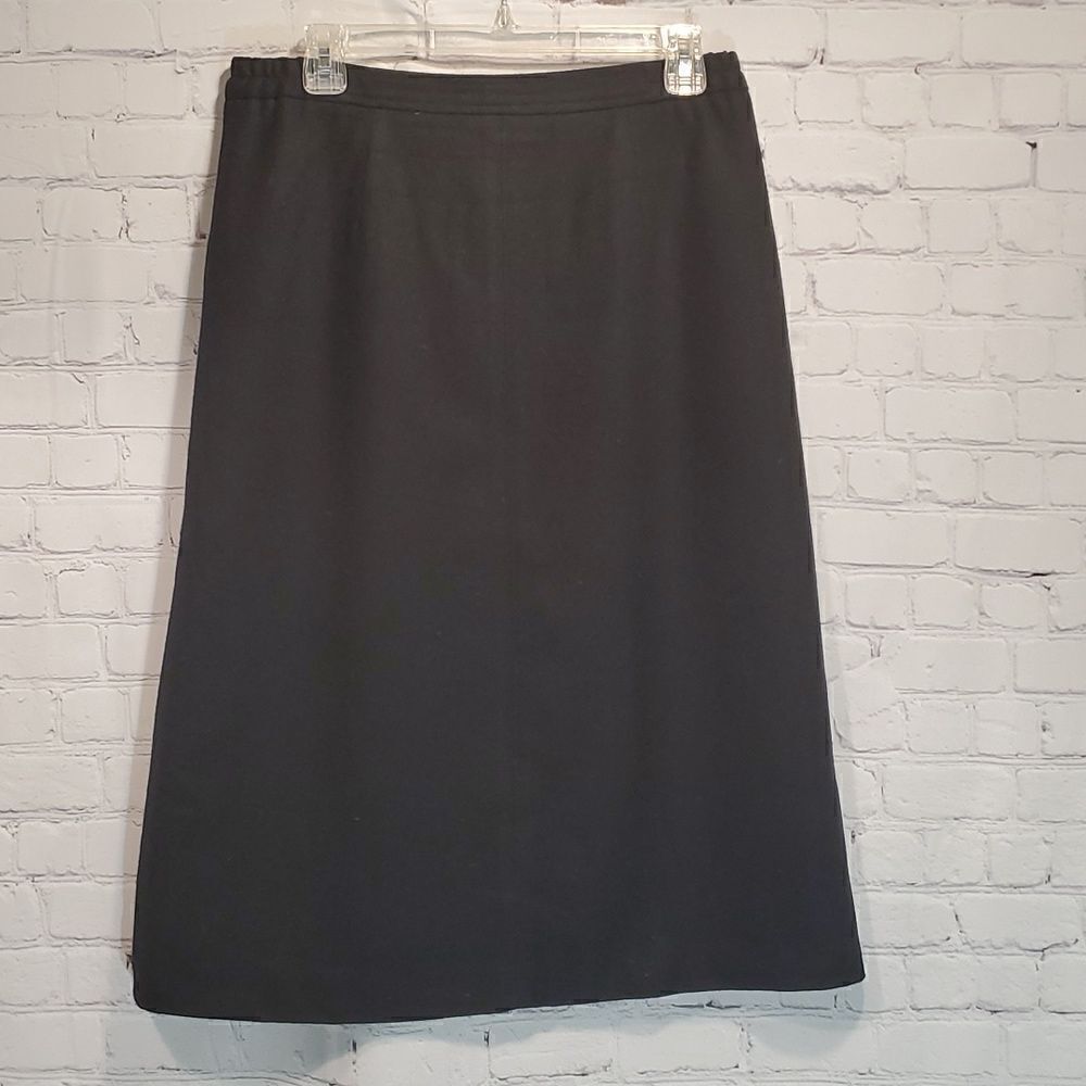 Vintage Union Made Country Suburbans black wool midi skirt